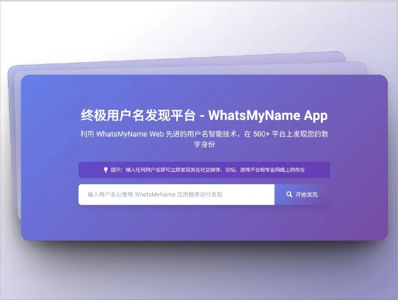 WhatsMyName | 一键搜索500+平台用户名，洞察全网数字身份