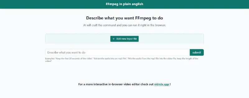 FFmpeg in Plain English: AI助力,用自然语言轻松剪辑视频
